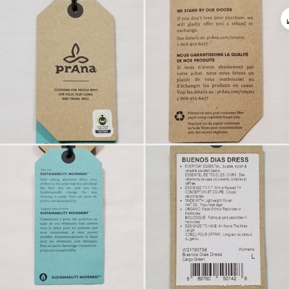 PRANA Buenos Dias Shirt Dress 6643E1M - Picture 9 of 12